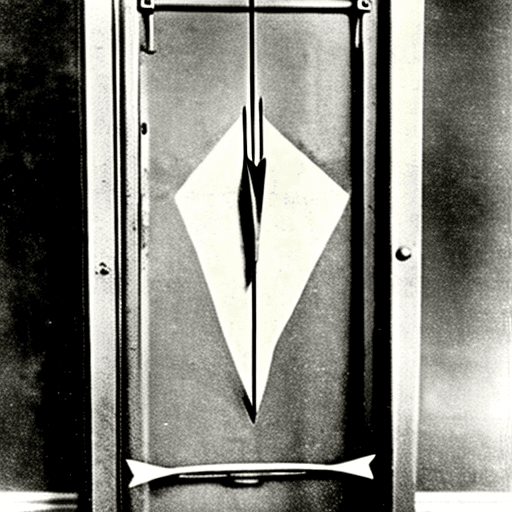 AI generated: arrow on a 1900's lift 