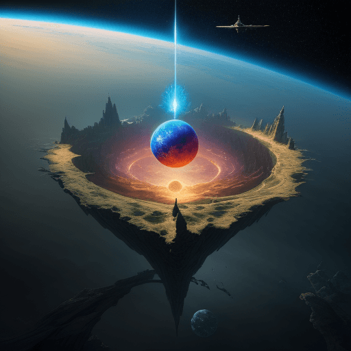 AI generated:  a world within a world::5 fantasy art, shot from space, ultra detailed::3 heaven and hell::2 