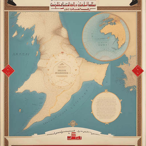 AI generated: Generate a poster of Bahrain in different historical ages  , the poster will be showcased in a confe...