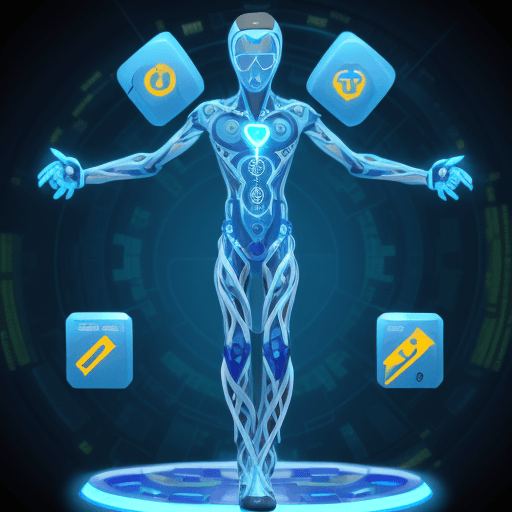 AI generated: The vetruvian man is a computer 