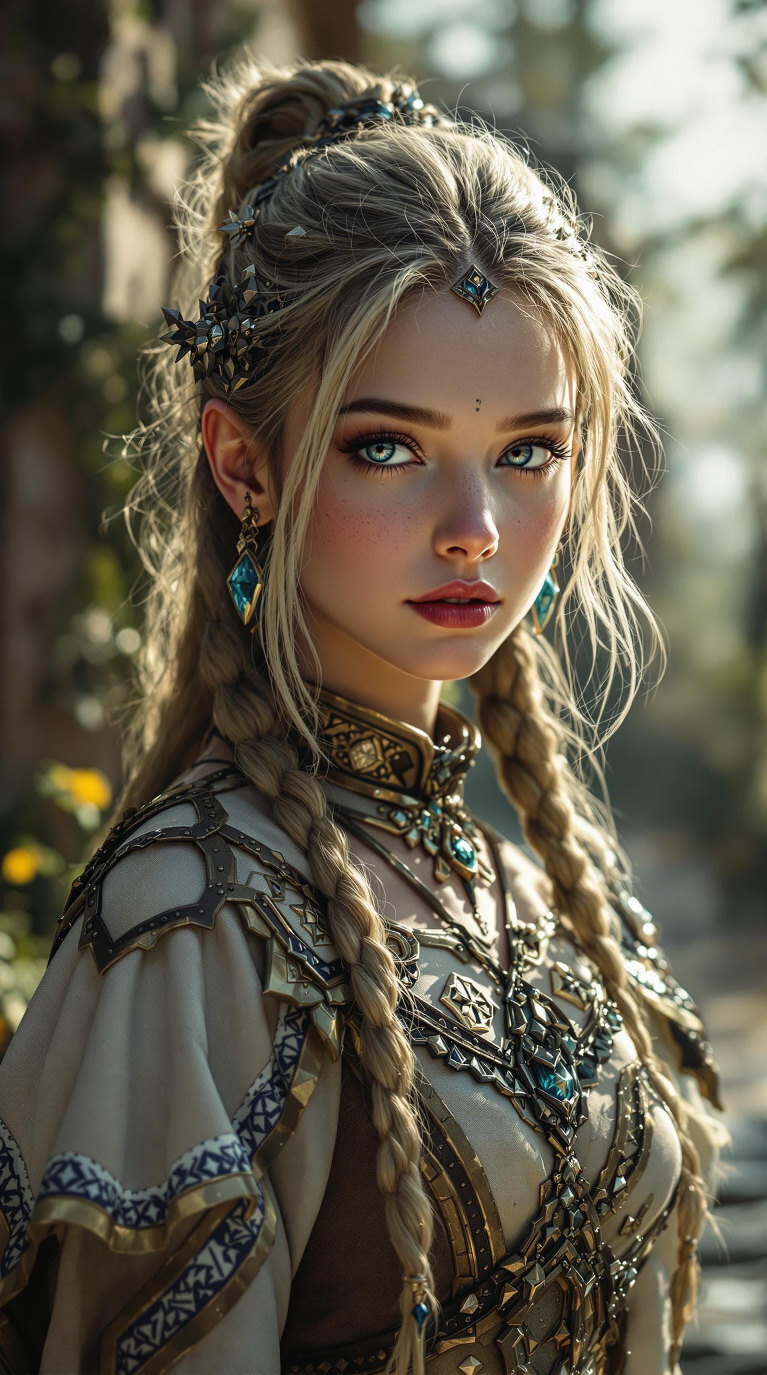 AI generated: a professional photo of a exceptionally of the most beautiful girl in the world  (age 7) halfling, (...