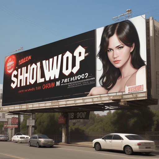 AI generated: A photorealistic billboard that mimics the Hollywood signboard with the text “JONASHOOTS.”