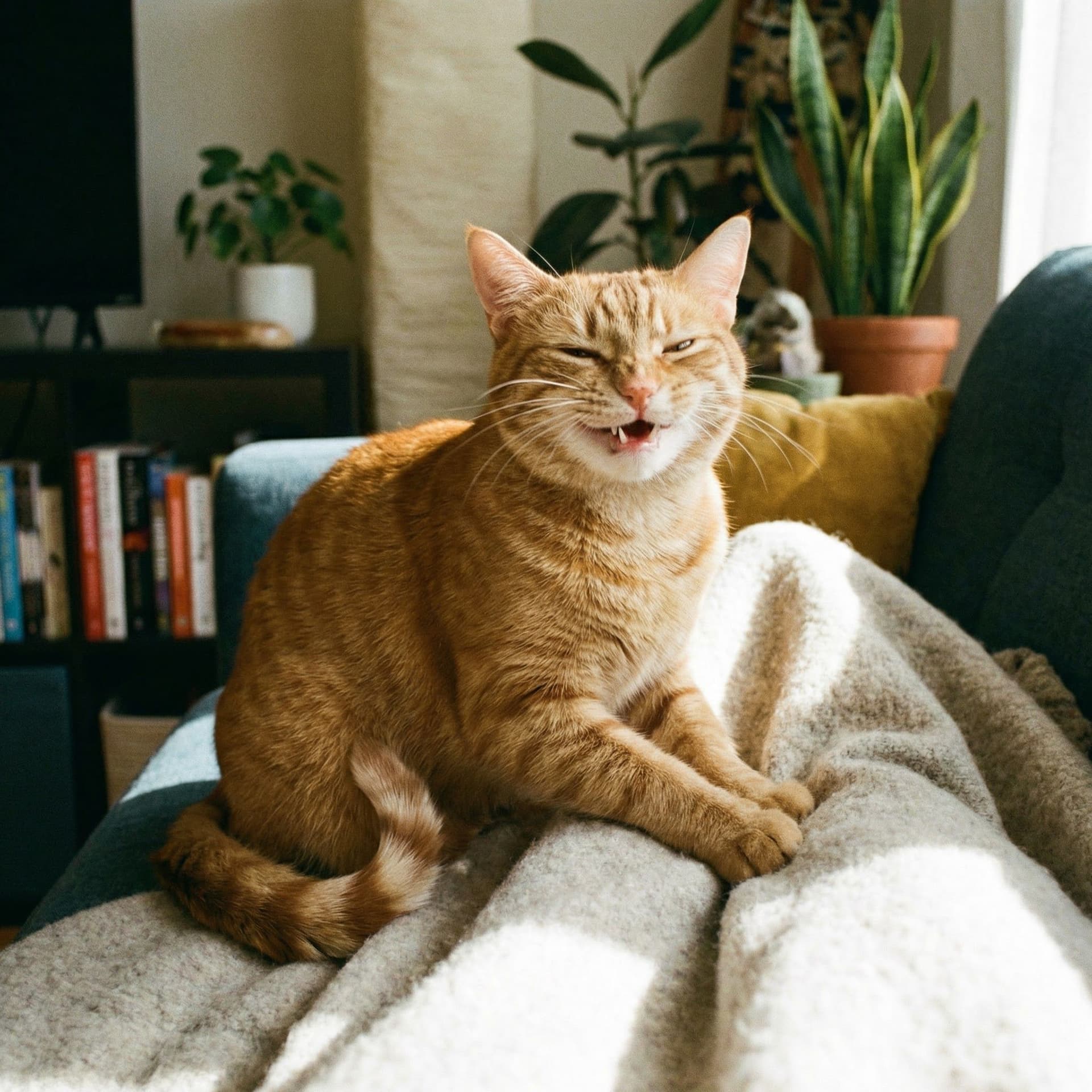 AI generated: A happy cat