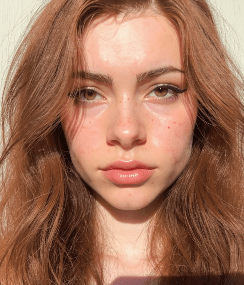 AI generated: generate an image of this girl facing the camera and looking at it. you should keep the style and co...