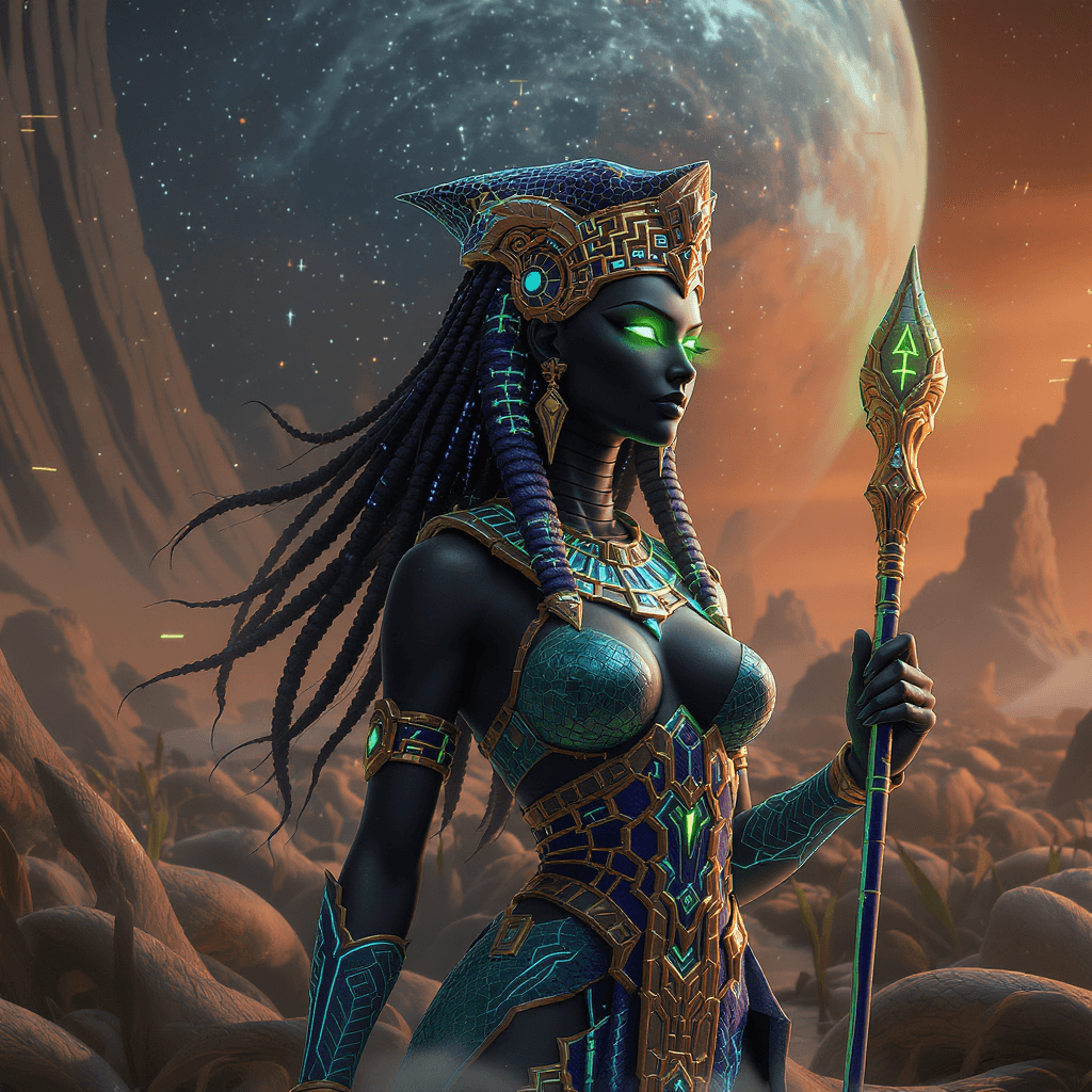 AI generated: {
  "nft_name": "Wadjet, Goddess of Protection and Lower Egypt",
  "collection": "Divine Neteru: K...