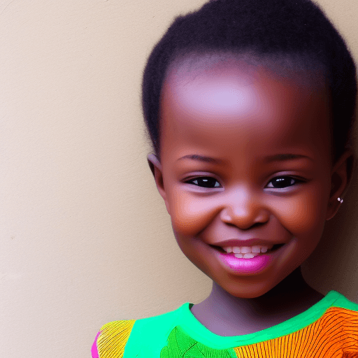 AI generated: cute african girl 