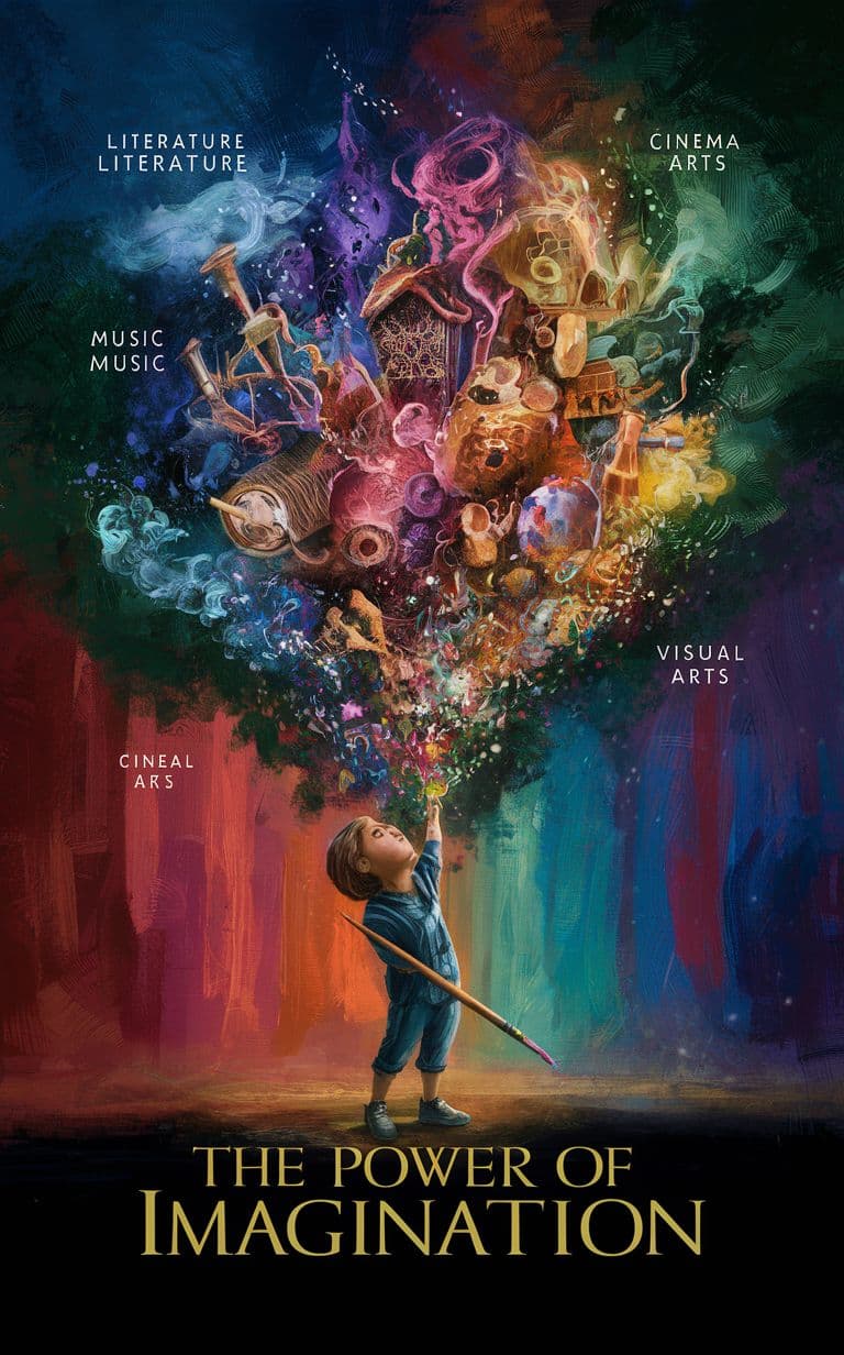 AI generated: Design a poster for a movie called "The Power of Imagination", exploring the power of imagination an...