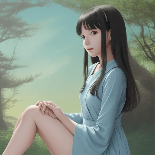 AI generated: anime,
stugio ghibli,
真紅の天竺牡丹娘,
17歳少女