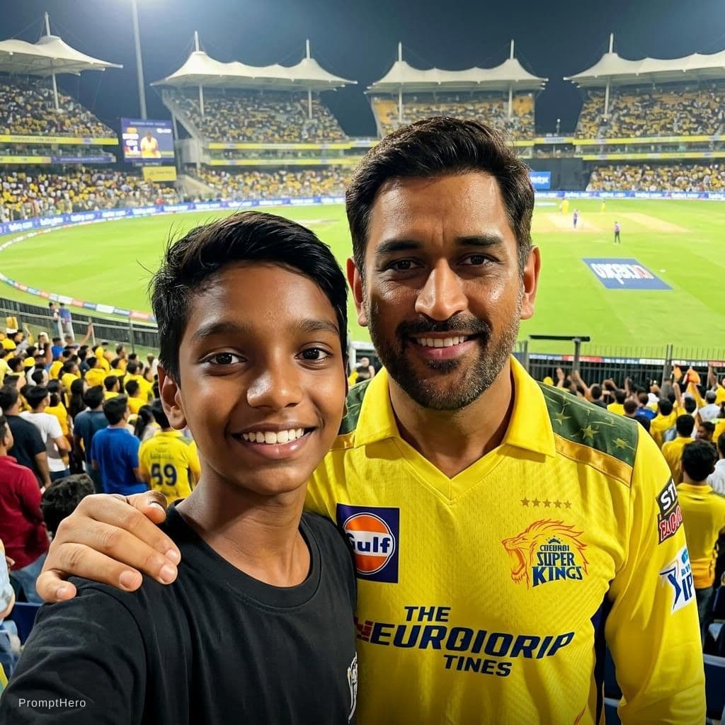 AI generated: Add dhoni with me