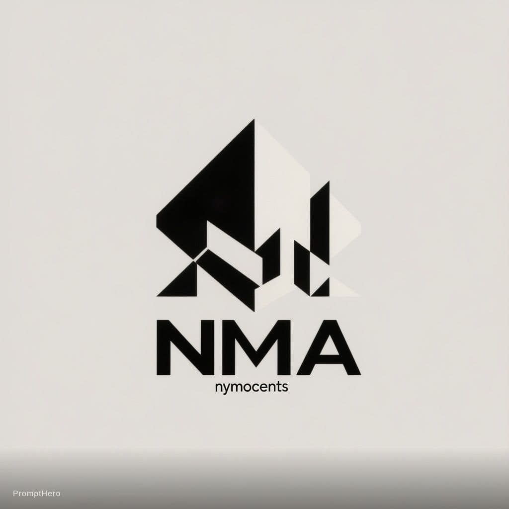 AI generated: Create a completely original, iconic logo mark from scratch for an architectural studio called “NMA”...