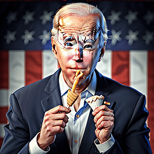 AI generated: Joe biden eating ice cream