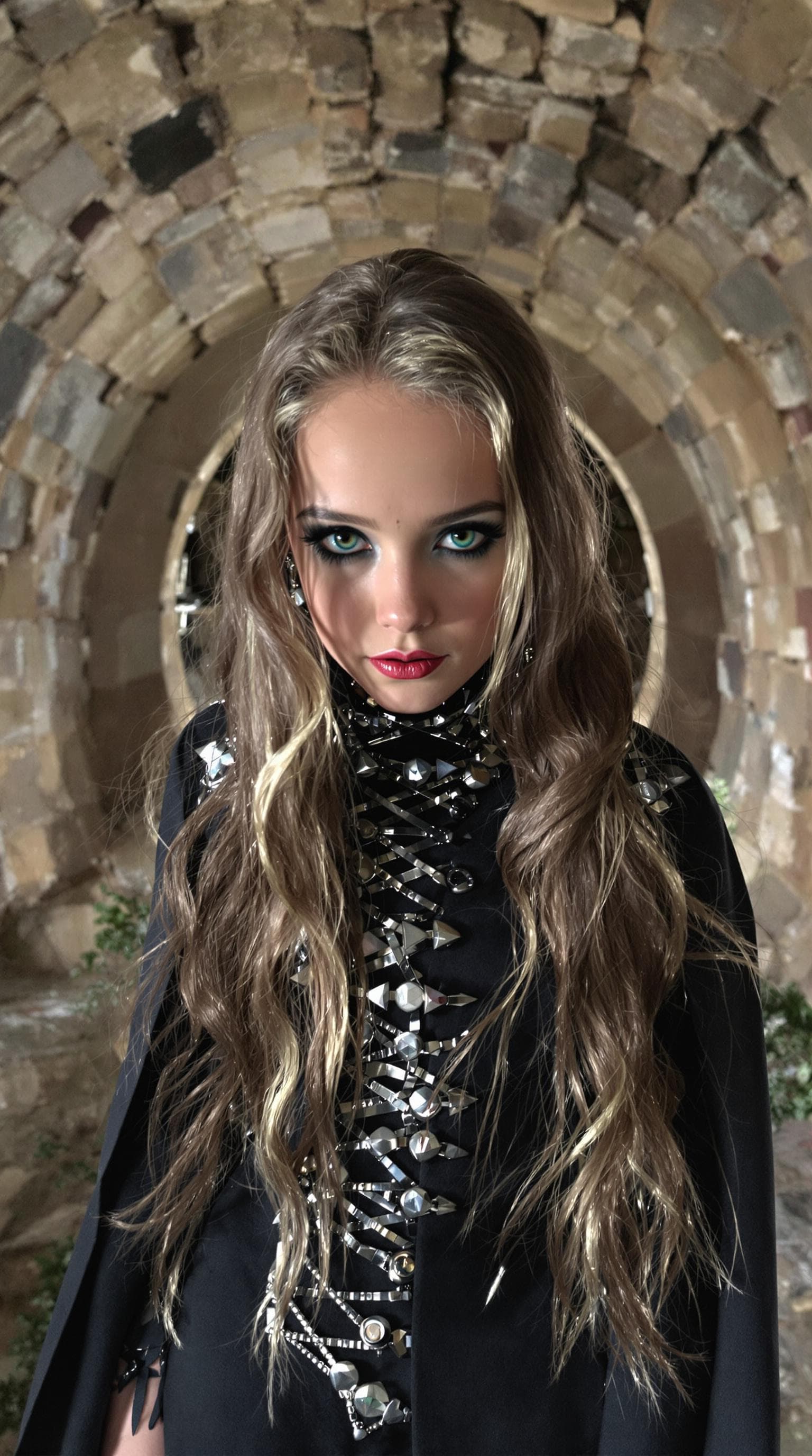 AI generated: a professional photo of a exceptionally beautiful in the world, vampire death dealer, (age 11), (ele...