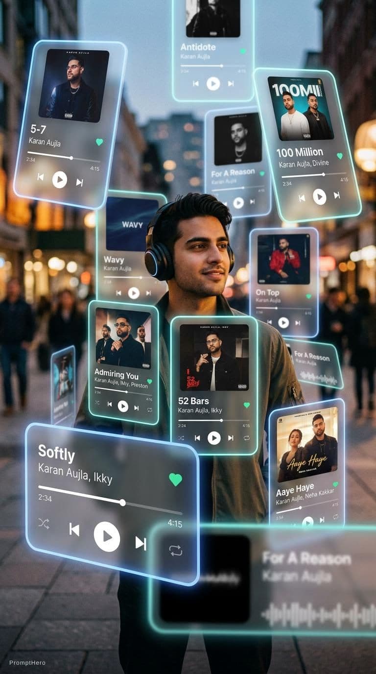 AI generated: A cinematic, dreamlike AR visual featuring a central 151 photorealistic person surrounded by floatin...