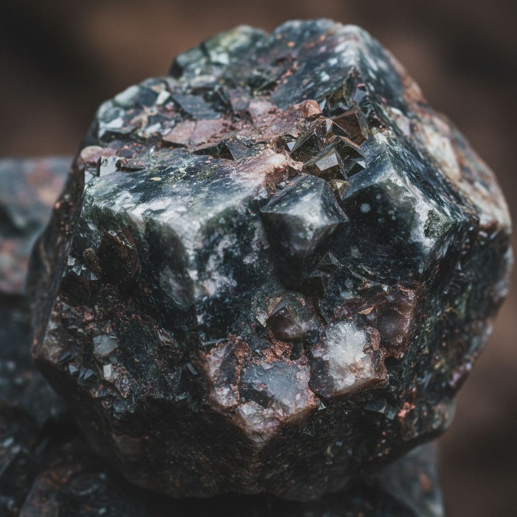 AI generated: a darker Crystal made up of lots of different dull colors faded together  