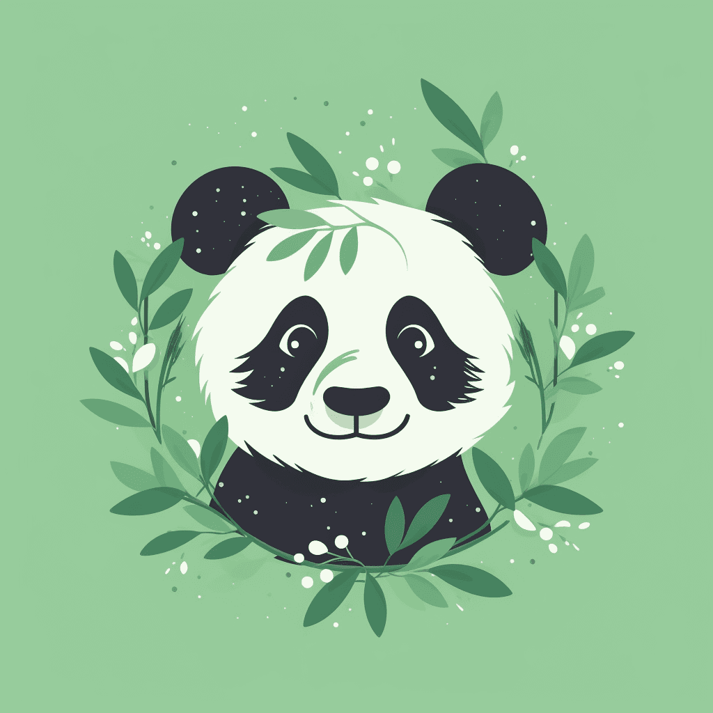 AI generated: A panda, cute Animal Icon, Vector Low Quality Art, adorable Avatar, round Ears, Icon Design, thin Ou...