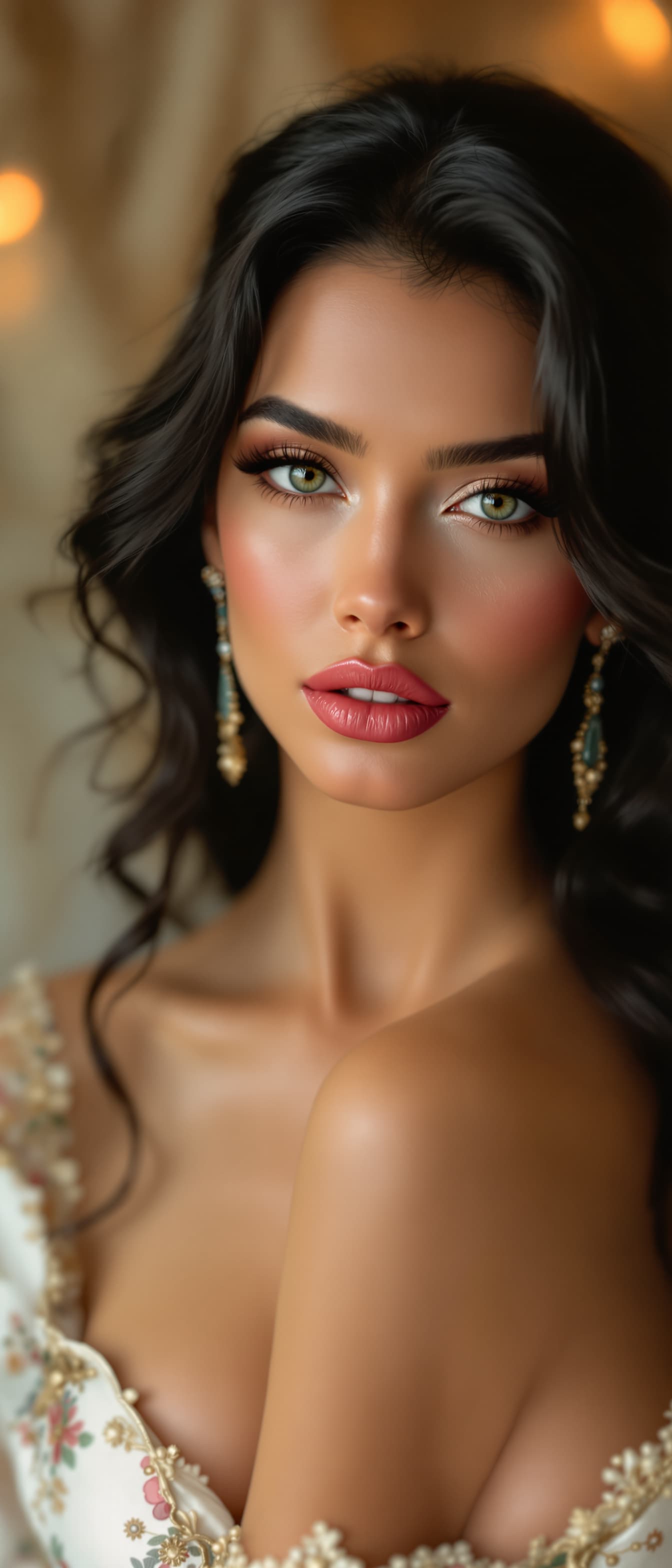 AI generated: "A glamorous Acadian model exuding elegance and charm. Captured in a high-resolution portrait emphas...
