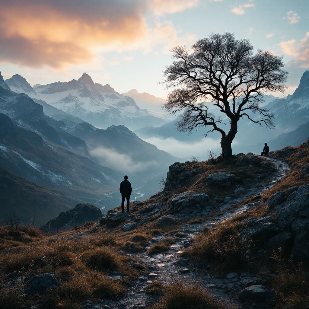 AI generated: Humans x nature 8k , double exposer 
