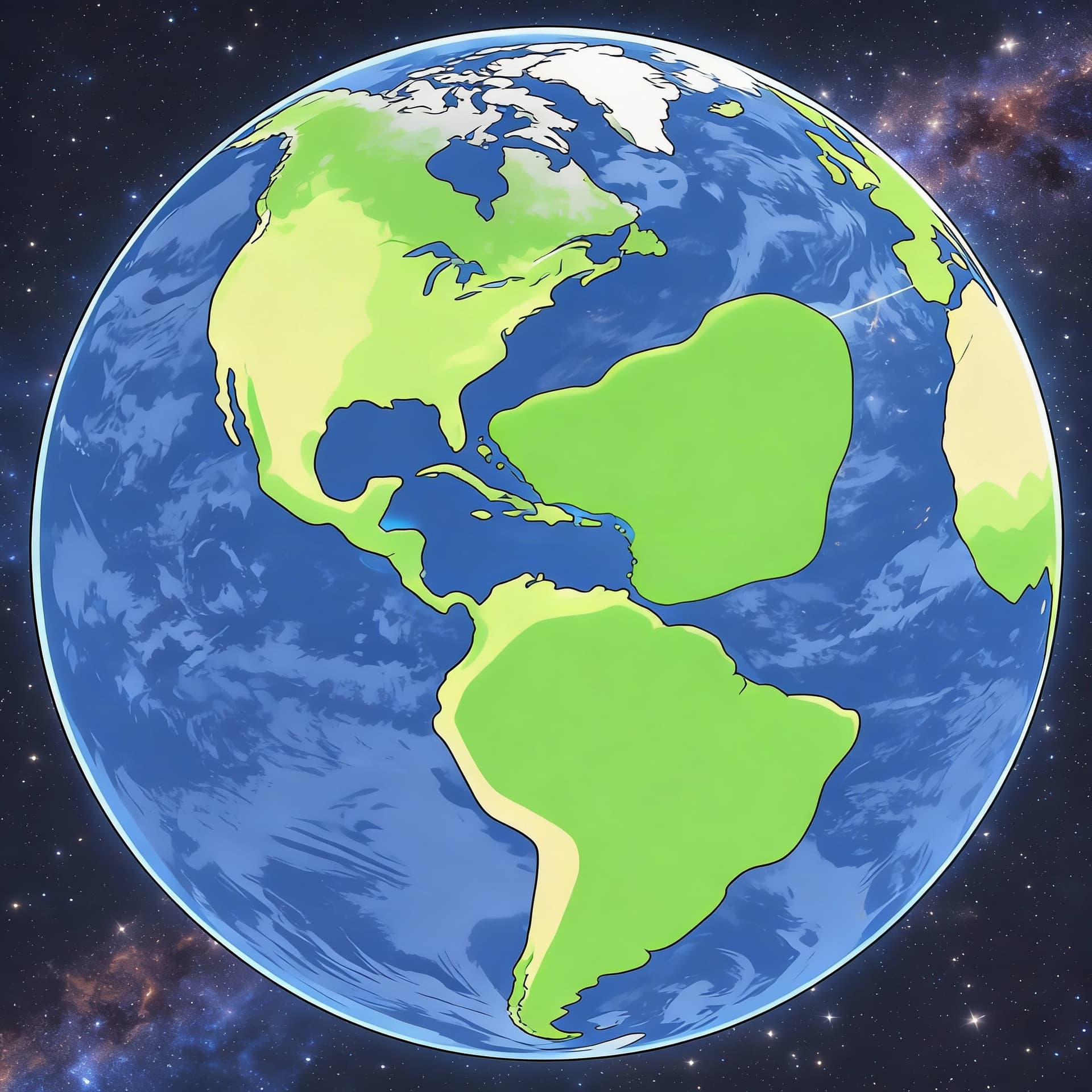 AI generated: Copy the reference images and create and
bring the southwestern part of the NEW land mass down to to...