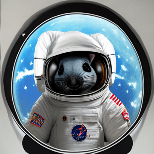 AI generated: chinchilla astronaut