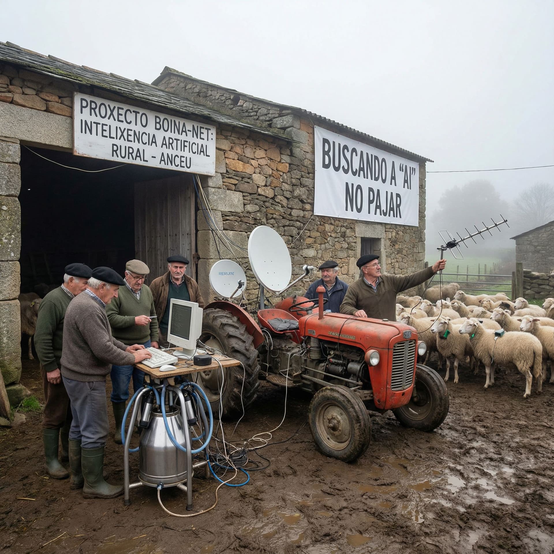 AI generated: create the most absurd image you can imagine about rural hackers wich is a project about to get more...