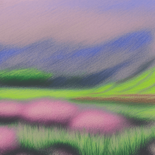 AI generated: pastel drawing of a spring landscape