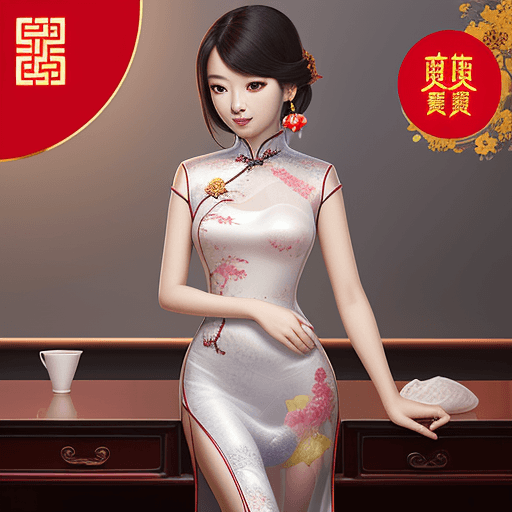 AI generated: A generous and pretty Chinese girl in a transparent material cheongsam with beautiful curves, realis...