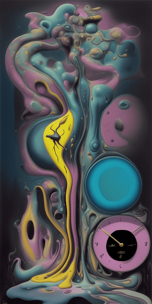 AI generated: (surreal,abstract:1.1,weird) Salvador Dali painting, (soft shadows), futuristic neon, (dream-like:1....