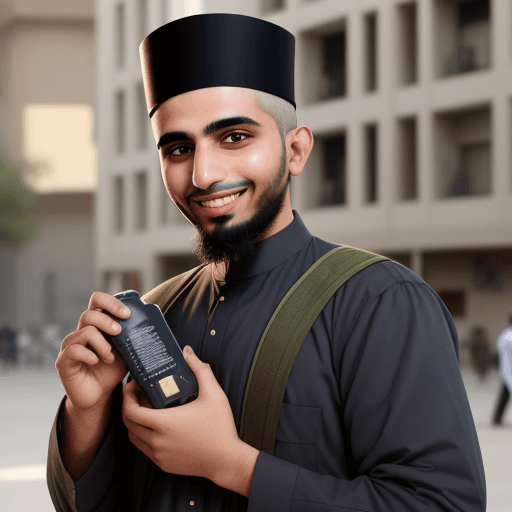 AI generated: a muslim holding a bomb in his hand while smiling
