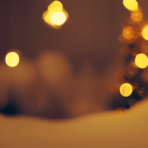 AI generated: high resolution blurred scenery dreamy lit up christmas scenery blurred cozy atmosphere