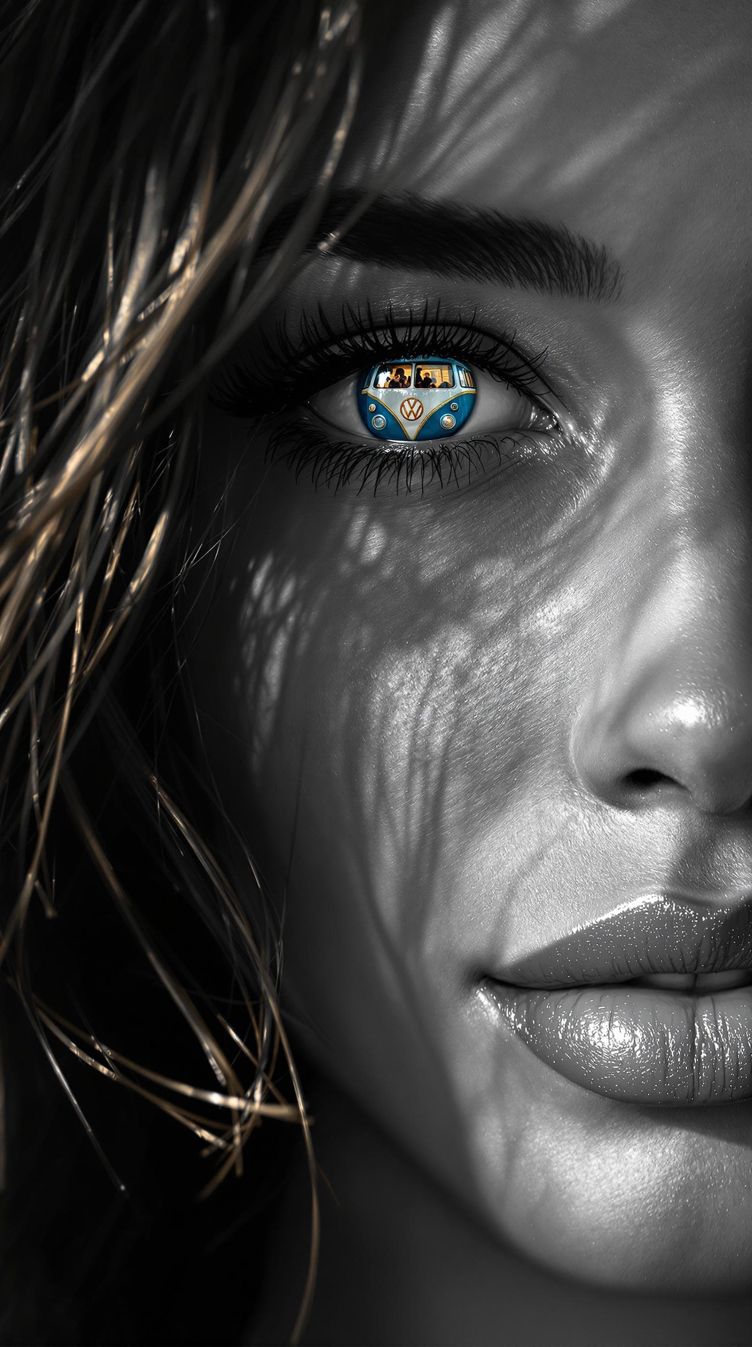 AI generated: a photo realistic, master black and white photo of a beautiful Brazilian, dark haired model's comple...