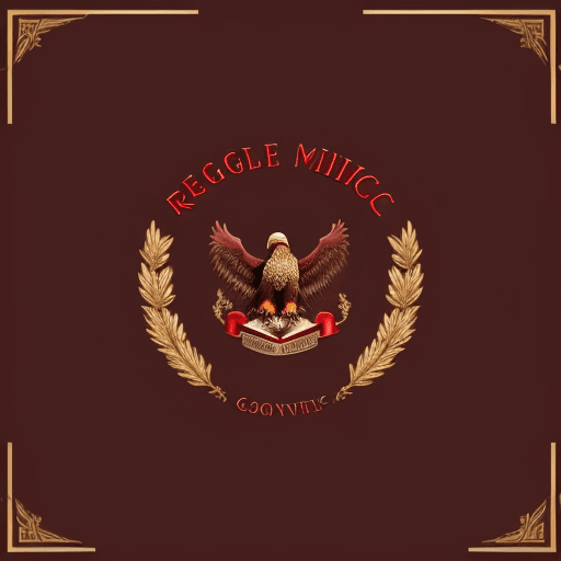 AI generated: Graphic logo of a red wine company, eagle, modern, classy, high end, red and gold --s 50