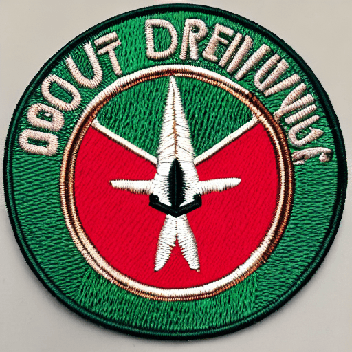 AI generated: logo liut drons embroidered military patch, simple geometry,exagonal,embroidered, patch full detail ...