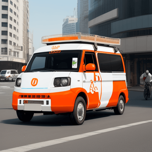 AI generated: Deliva: Delivering Dreams on the Move. Imagine our white microbus, adorned with bold orange accents,...