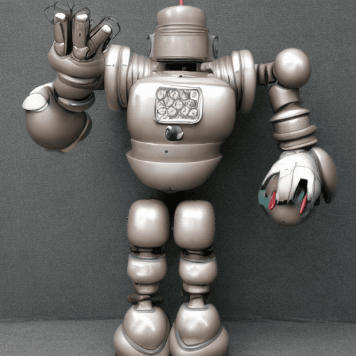 AI generated: (((a cute large crystal armor robot , The head and body all in one ,2 arm , small hand, 2 leg,big fe...