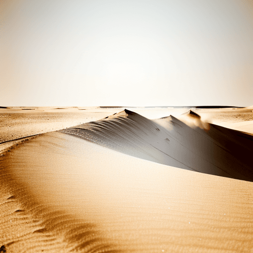 AI generated: Dust bowl - showing sand in the foreground.  Style should be windswept.