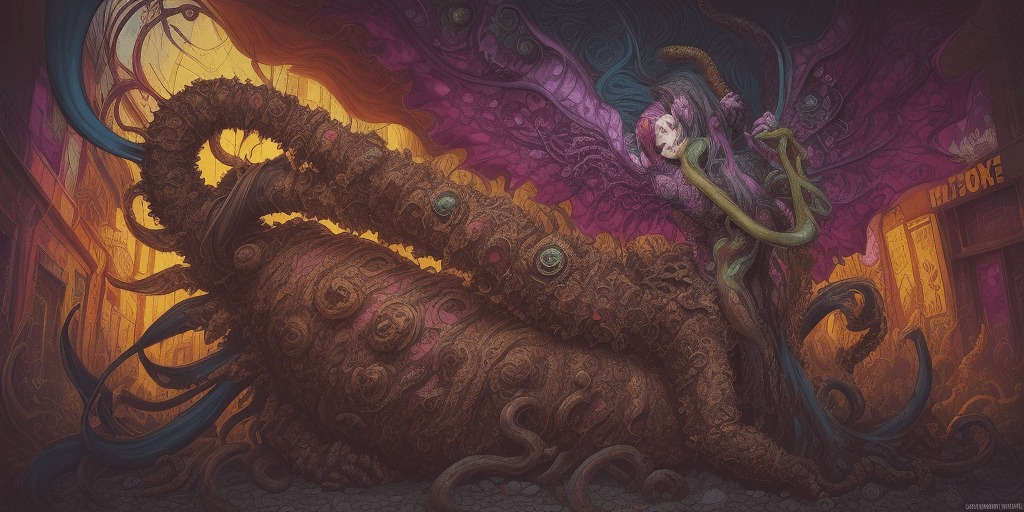 AI generated: (Text:"UNCUT"text)++++++, Comic Book Vibrancy, Forced Perspectives, Street art, (Pre-Raphaelite Beau...