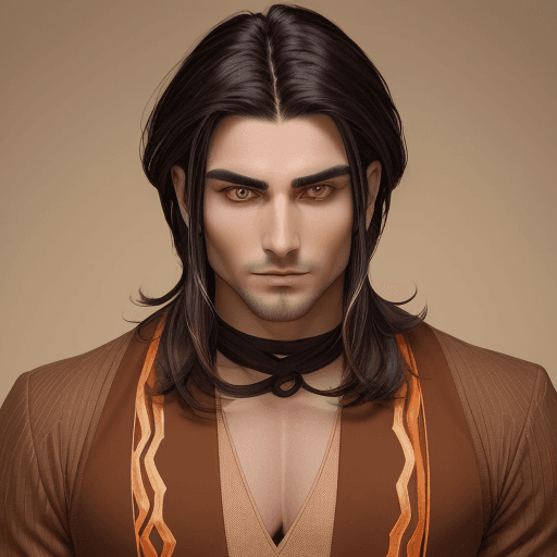 AI generated: Zareth is a man with a robust and charismatic appearance, his dark hair interspersed with highlights...