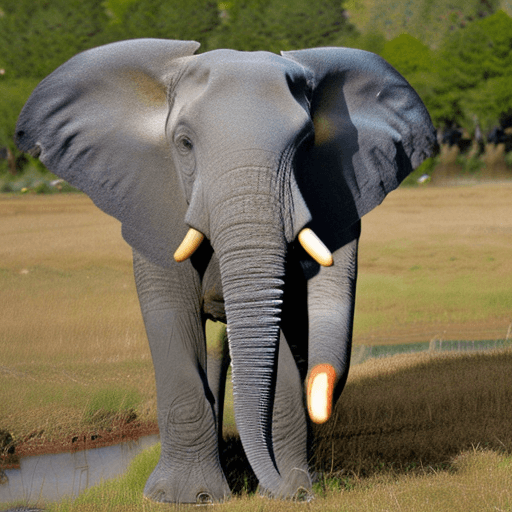 AI generated: elephant trunk up