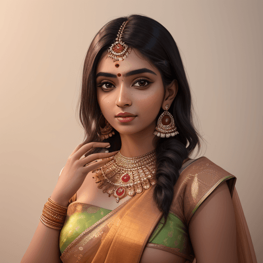 AI generated: Social media influencer photoshoot, indian beauty standards, natural pose, hyperrealistic, photoreal...