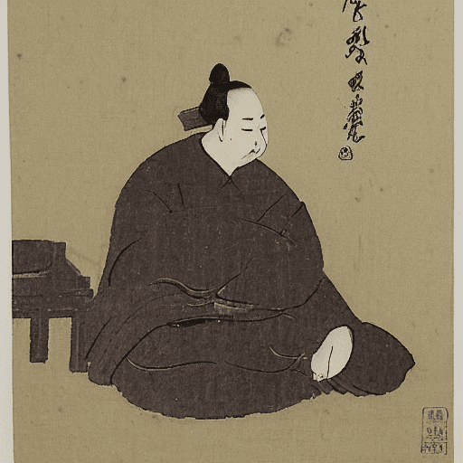 AI generated: depict the famous litterateur Su Dongpo sitting by th