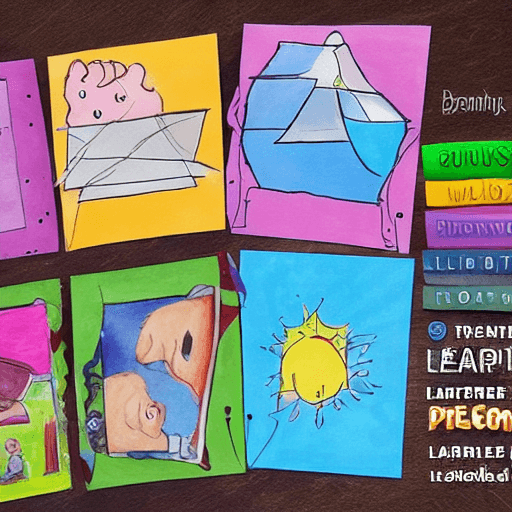 AI generated: CREATE ME 10 DIFFERENT PICTURES FROM DIFFERENT ANGLES Printable learning card for kids

