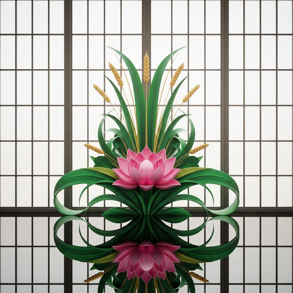 AI generated: Image is a digital artwork featuring a stylized and intricate floral arrangement set against a backd...