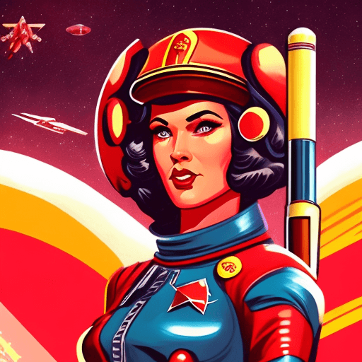 AI generated: retro futurism style, COMMUNIST COMMANDER

fantasy retro woman space