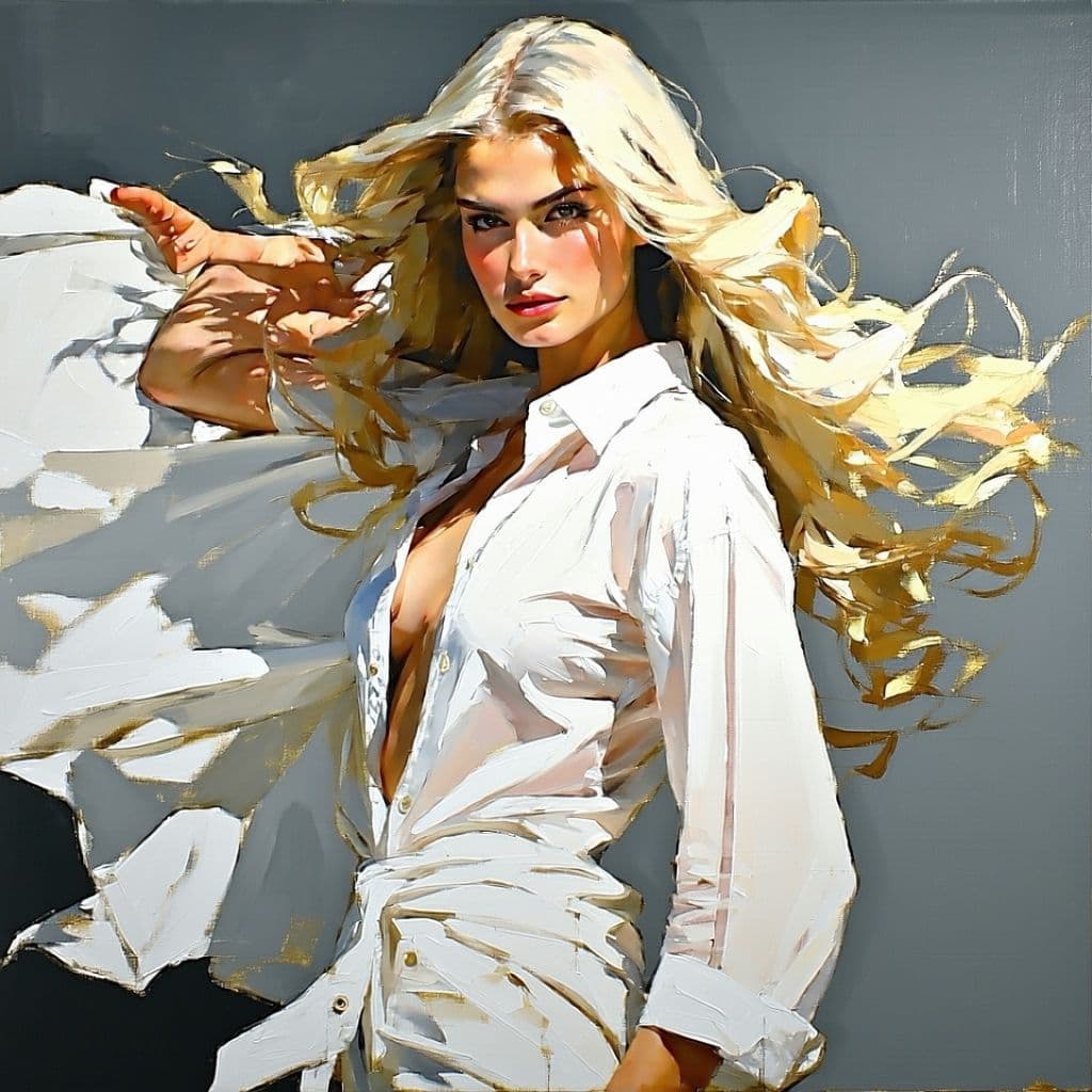 AI generated: Create a richly detailed portrait inspired by the techniques of Joseph Christian Leyendecker, featur...