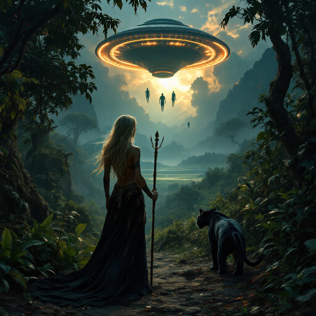 AI generated: Hyper realistic, photo realism, zoomed out full body HD Photo of beautiful, human woman at the end o...
