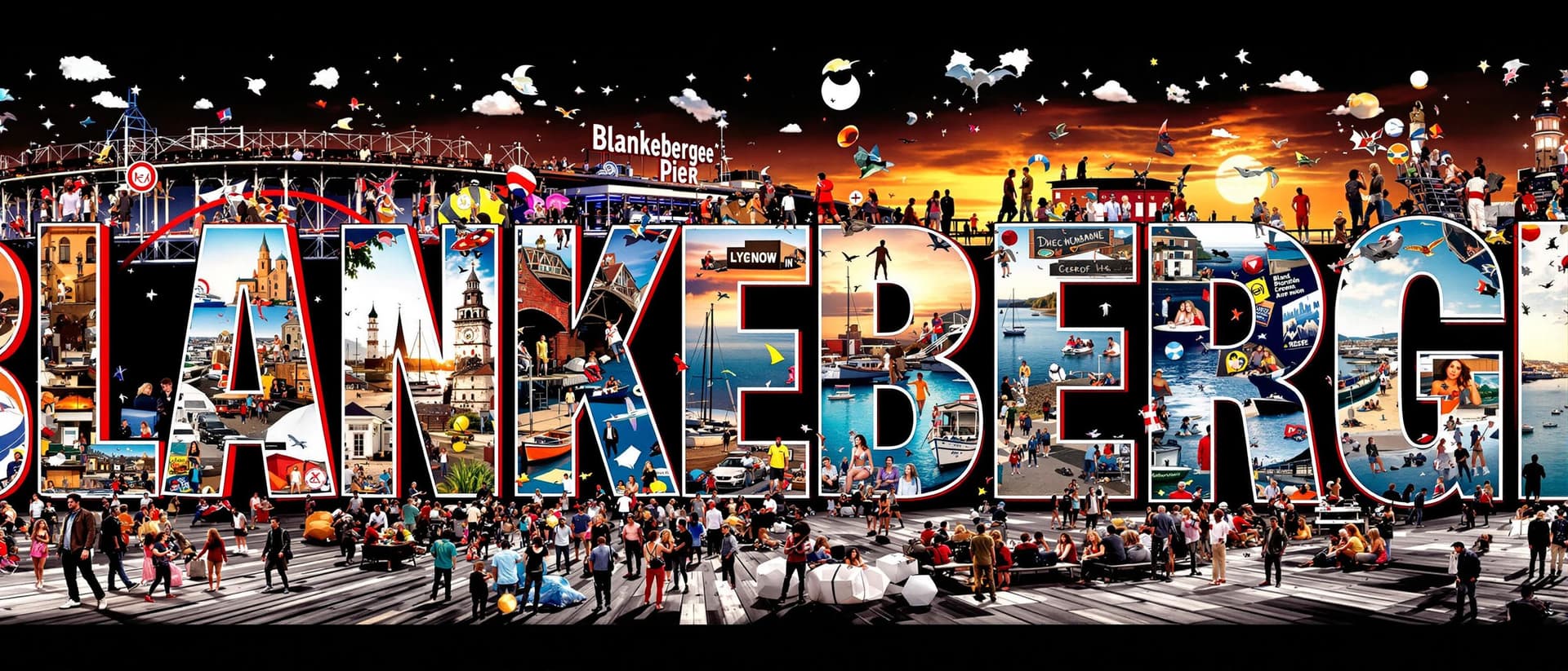 AI generated: A striking, high-contrast cinematic photo-style vertical collage that captures the essence of Blanke...