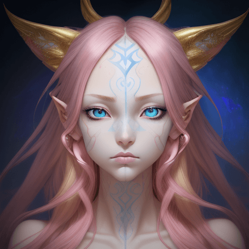 AI generated: beautiful, cute, mysterious. perfectly beautiful twist, astonishing, amazing, golden. anime, symmetr...