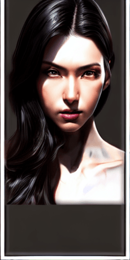 AI generated: photo of a gorgeous dark-haired female in the style of stefan kostic, realistic, half body shot, nuk...