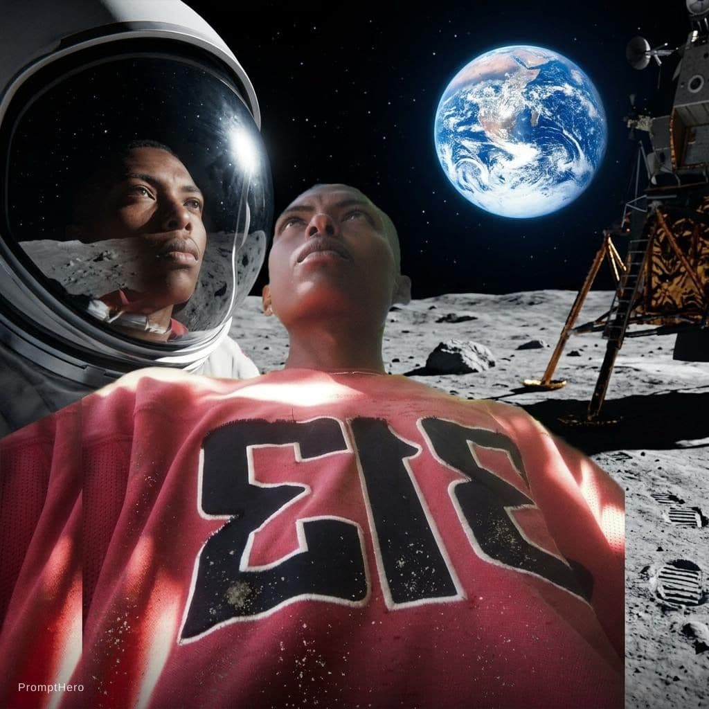 AI generated: In the moon 