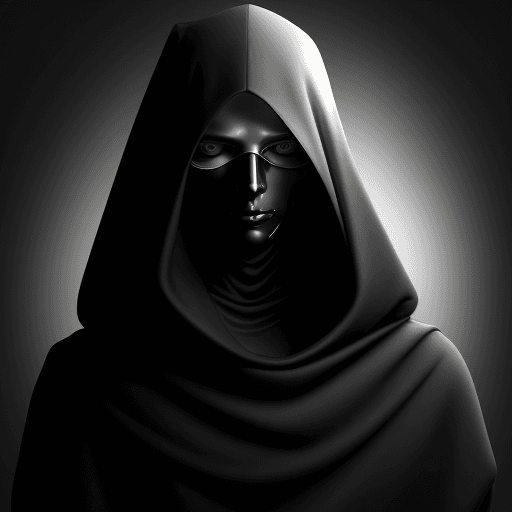 AI generated: mysterious person in black and white, intelligent, will revolutionize the world
